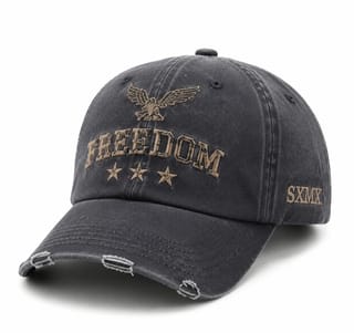 Custom Eagle and Stars Baseball Cap with Distressed Brim thumb 4