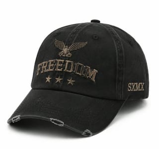 Custom Eagle and Stars Baseball Cap with Distressed Brim thumb 5