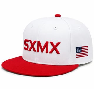 Custom 3D Embroidery Flat Brim Snapback with Flag Patch