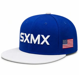 Custom 3D Embroidery Flat Brim Snapback with Flag Patch thumb 2