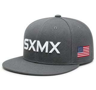 Custom 3D Embroidery Flat Brim Snapback with Flag Patch thumb 4