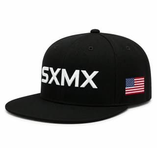 Custom 3D Embroidery Flat Brim Snapback with Flag Patch thumb 5