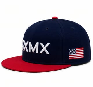 Custom 3D Embroidery Flat Brim Snapback with Flag Patch thumb 6