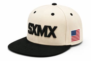 Custom Cream Flat Brim Snapback with American Flag Patch thumb 7