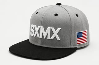 Custom Cream Flat Brim Snapback with American Flag Patch thumb 9