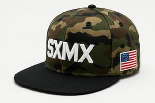 Custom Cream Flat Brim Snapback with American Flag Patch thumb 10
