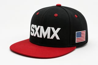 Custom Cream Flat Brim Snapback with American Flag Patch thumb 12