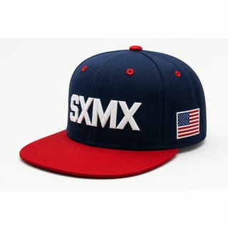 Custom Cream Flat Brim Snapback with American Flag Patch thumb 5