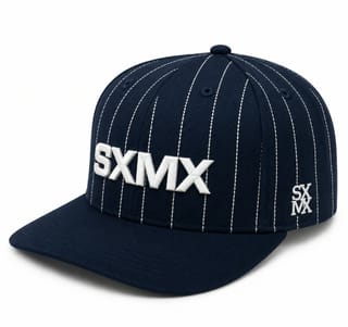 Custom Olive Pinstripe Flat Brim Cap with Tan Brim thumb 9