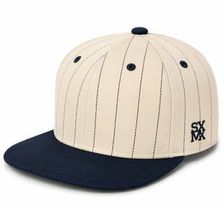Custom Olive Pinstripe Flat Brim Cap with Tan Brim thumb 2