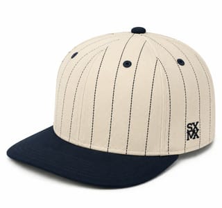 Custom Olive Pinstripe Flat Brim Cap with Tan Brim thumb 4