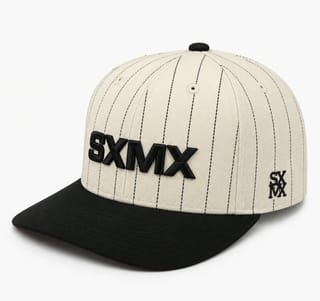 Custom Olive Pinstripe Flat Brim Cap with Tan Brim thumb 5