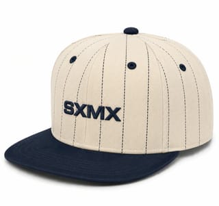 Custom Olive Pinstripe Flat Brim Cap with Tan Brim thumb 7