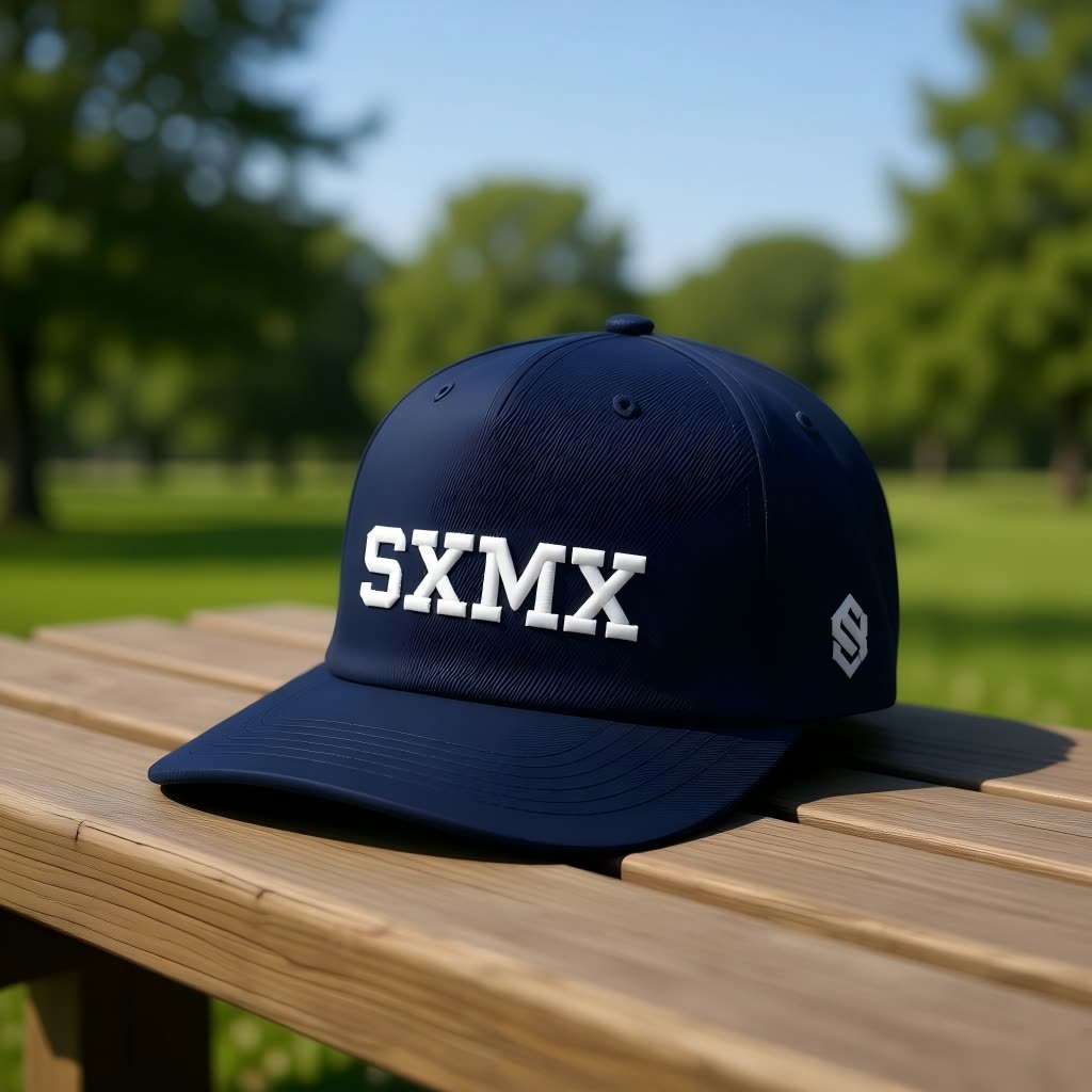 Custom All Black Performance Baseball Cap with White Embroidery scene