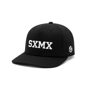 Custom All Black Performance Baseball Cap with White Embroidery