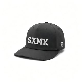 Custom All Black Performance Baseball Cap with White Embroidery thumb 3