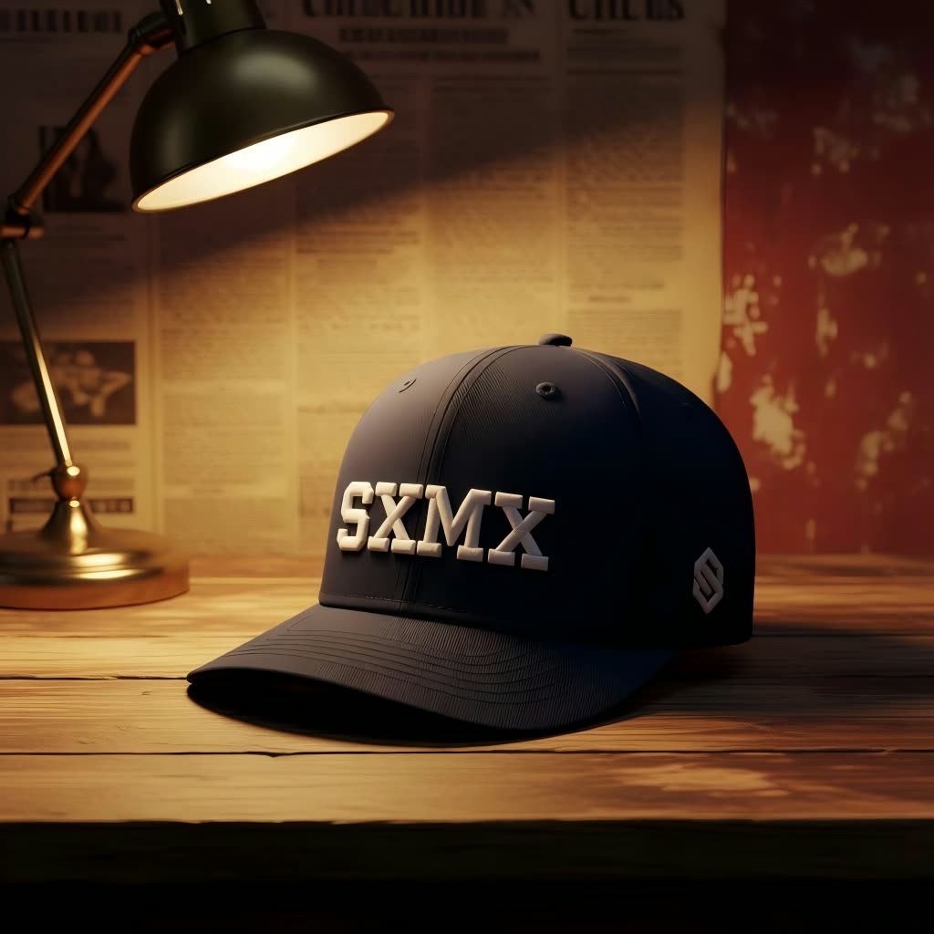 Custom Minimalist Embroidered Baseball Cap in Black scene