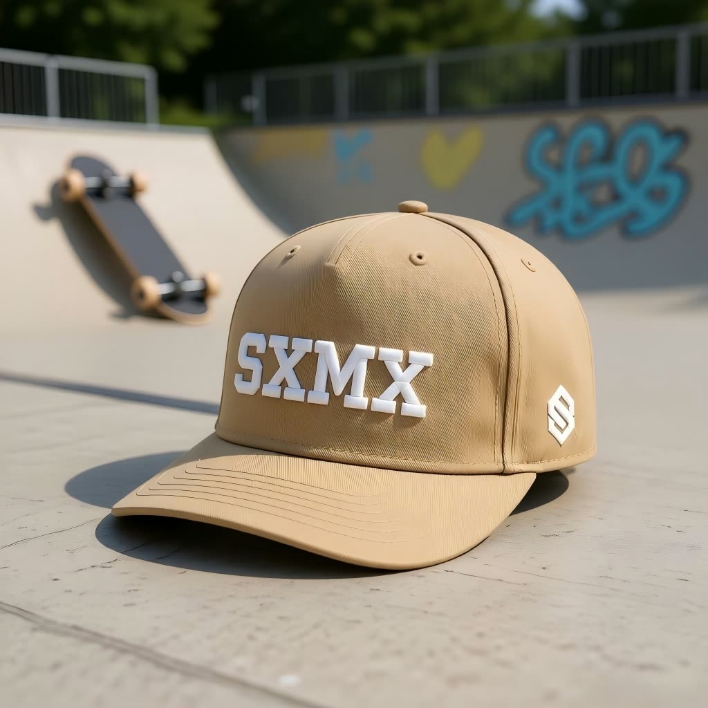 Custom Minimalist Embroidered Baseball Cap in Black scene