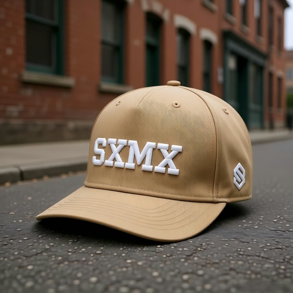 Custom Minimalist Embroidered Baseball Cap in Black scene