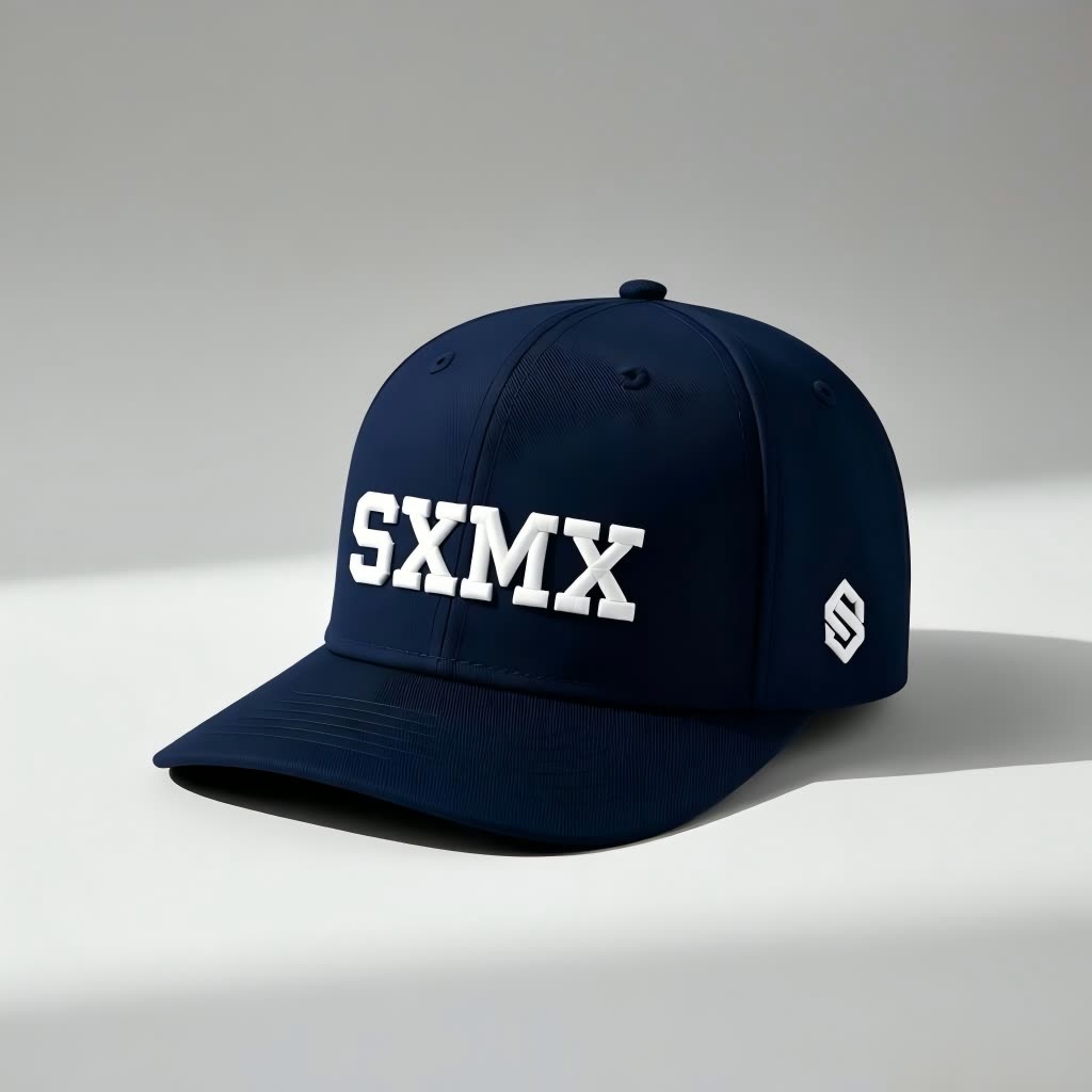 Custom Minimalist Embroidered Baseball Cap in Black scene