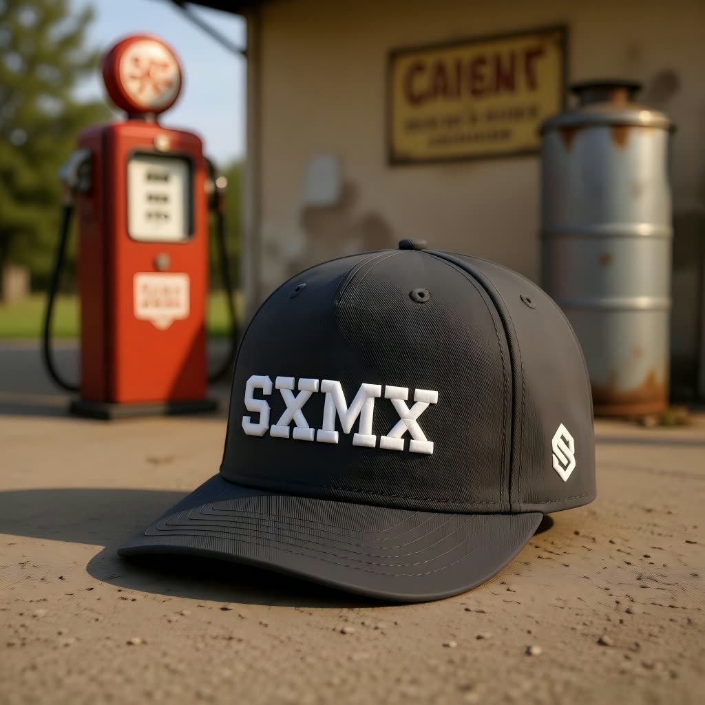Custom Minimalist Embroidered Baseball Cap in Black scene