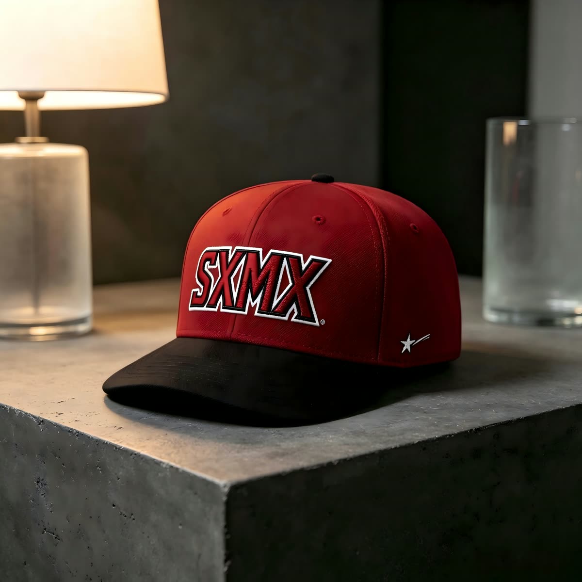 Custom White and Green Embroidered Lettering Cap scene