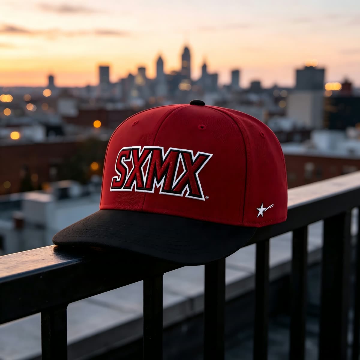 Custom White and Green Embroidered Lettering Cap scene