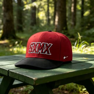 Custom White and Green Embroidered Lettering Cap, Flat Brim thumb 2