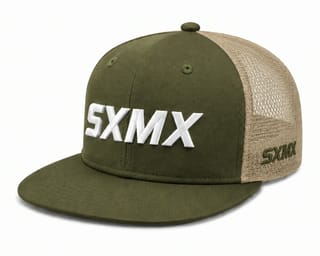 Custom Black Flat Brim Trucker Cap with White Logo thumb 2
