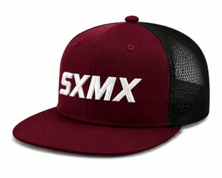 Custom Black Flat Brim Trucker Cap with White Logo thumb 3