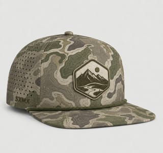 Custom Topographic Print Camp Cap with Rope Accent thumb 3