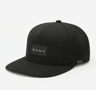 Custom Black Topographic Trucker Cap with Rubber Patch thumb 2