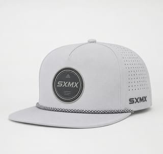 Custom White Rope Trim Camp Cap with Perforated Panels thumb 6
