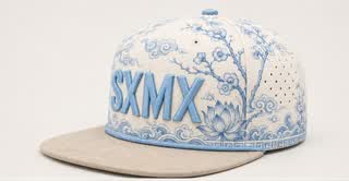 Custom Teal Floral Flat Brim Cap with Suede Brim, Flat Brim thumb 11