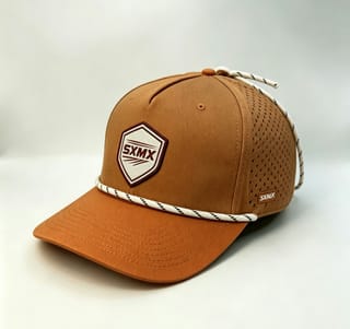 Custom Gray Two-Tone Rope Trim Cap with Embroidered Patch thumb 6