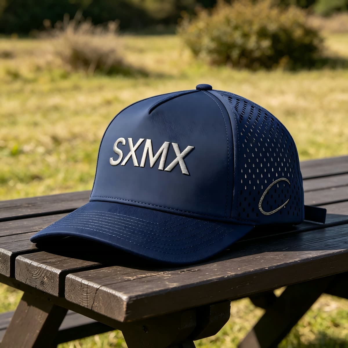 Custom Olive Perforated Cap with Embroidered Logo scene