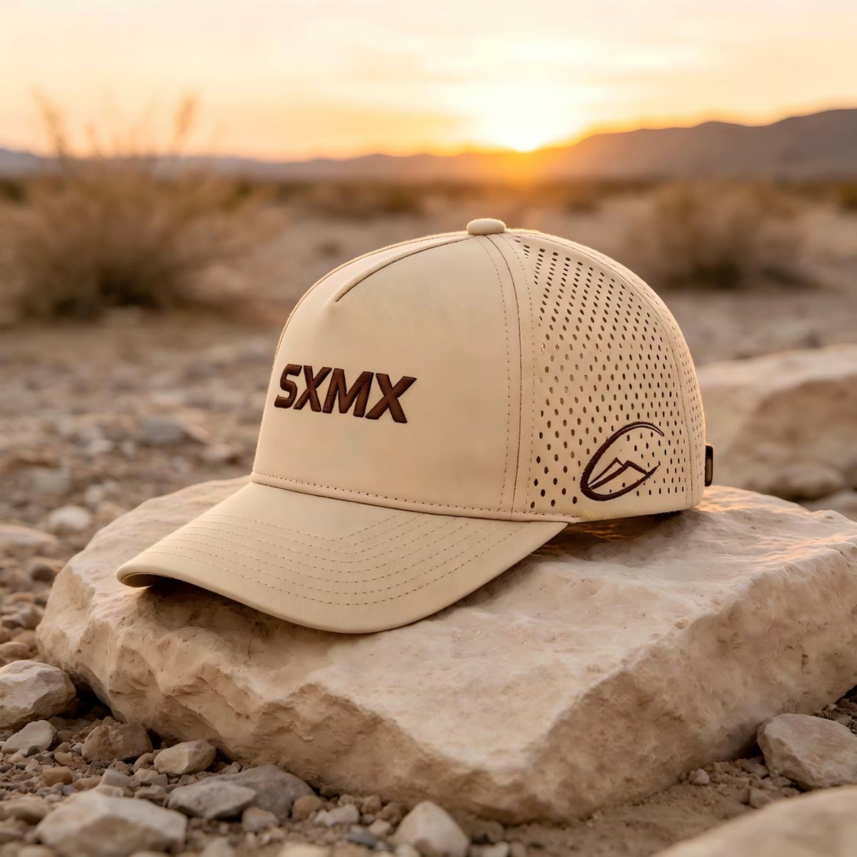 Custom Olive Perforated Cap with Embroidered Logo scene