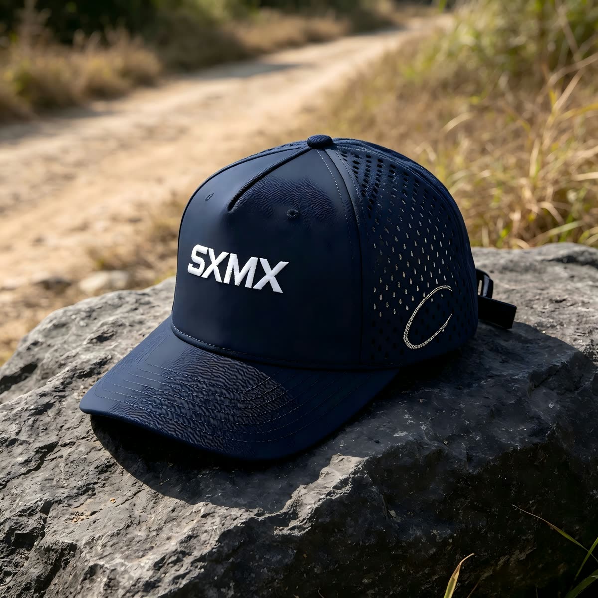 Custom Olive Perforated Cap with Embroidered Logo scene