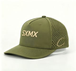 Custom Olive Perforated Cap with Embroidered Logo thumb 4