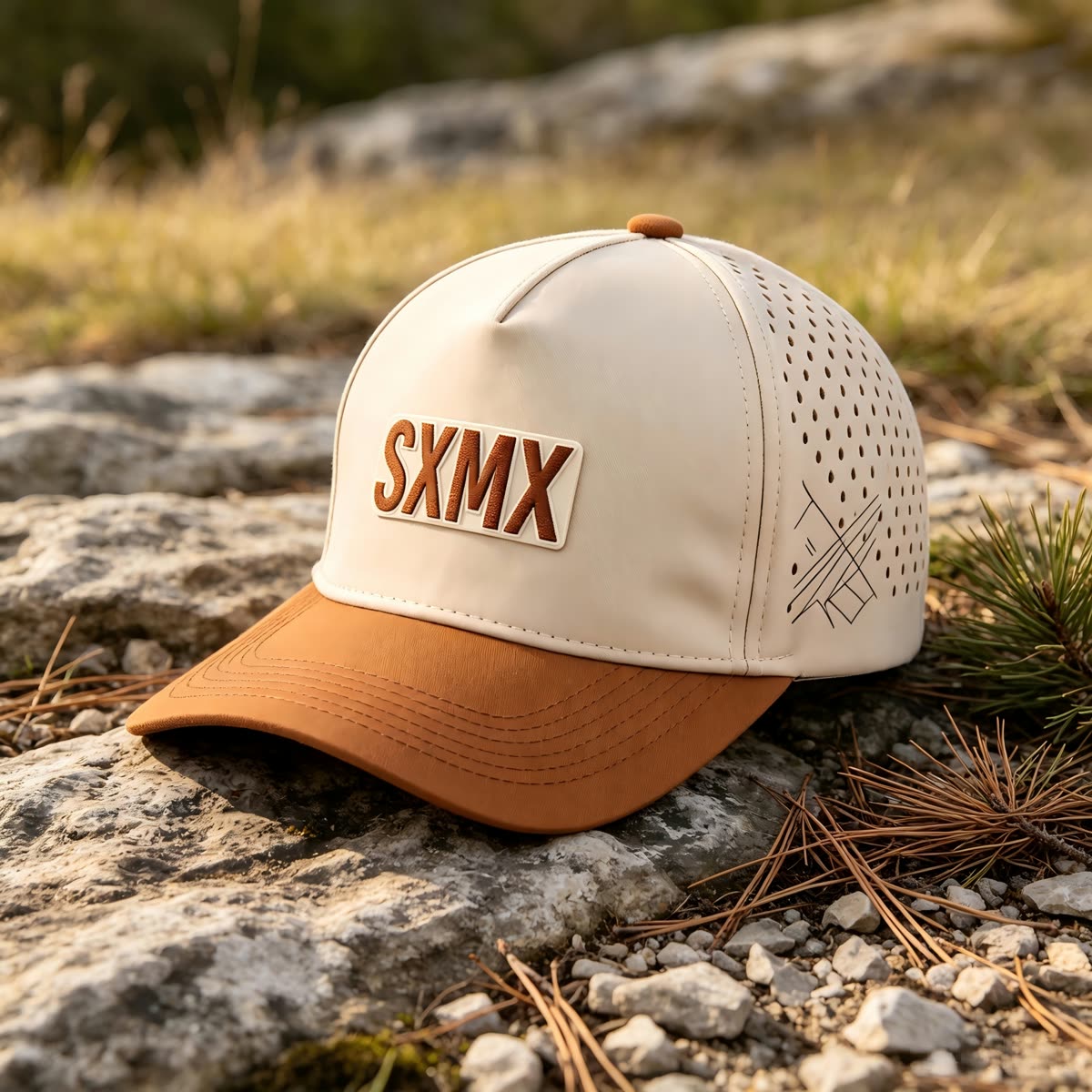 Custom Star Stripe Trucker Cap with Square Patch scene