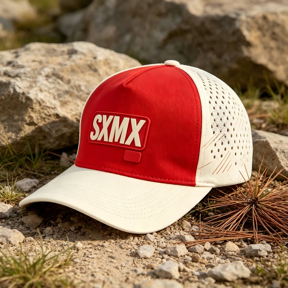 Custom Star Stripe Trucker Cap with Square Patch scene