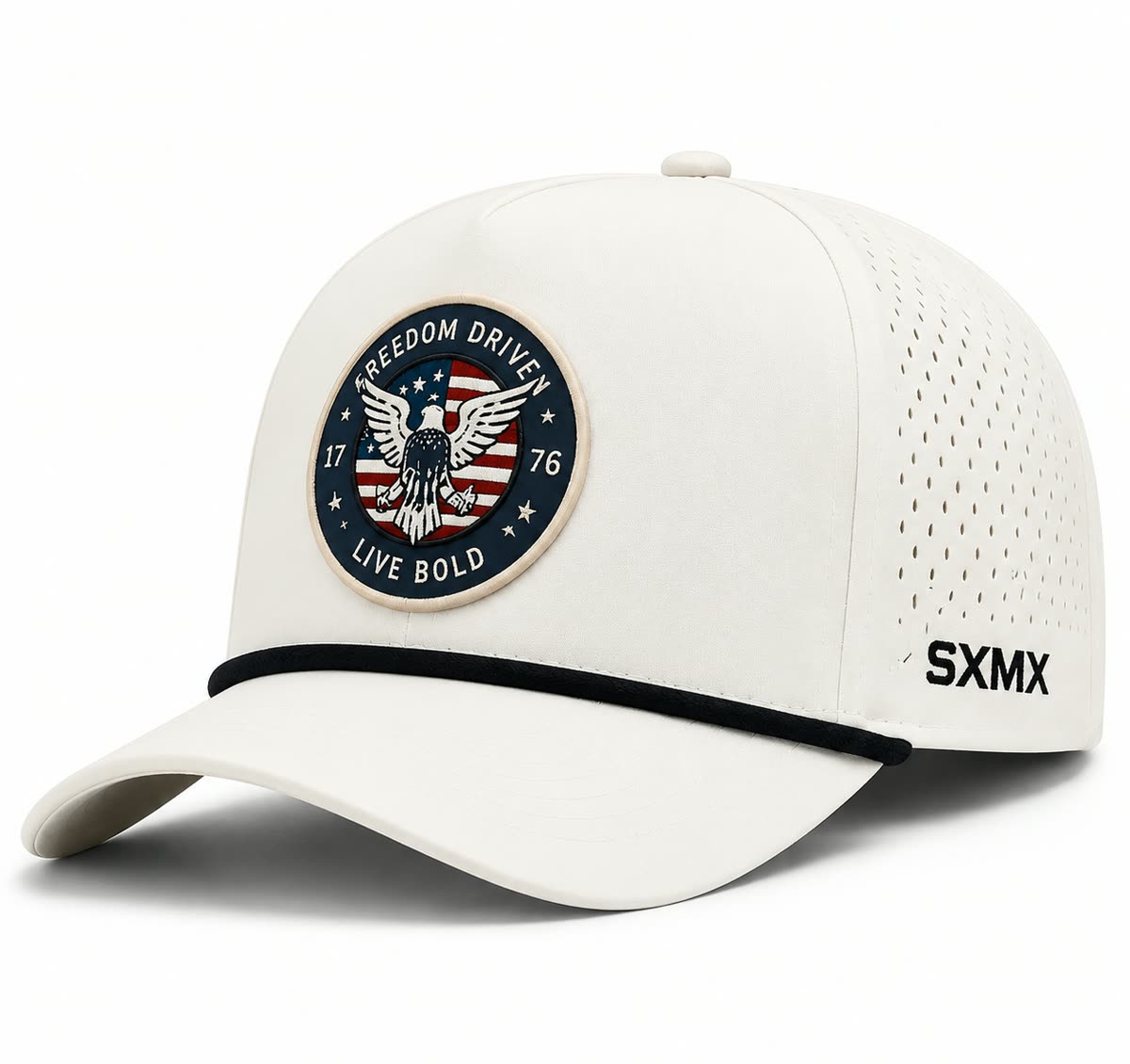 Custom American Flag Eagle Rope Trim Cap - image 1
