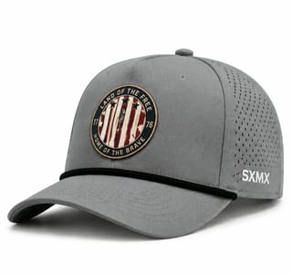 Custom American Flag Eagle Rope Trim Cap thumb 3