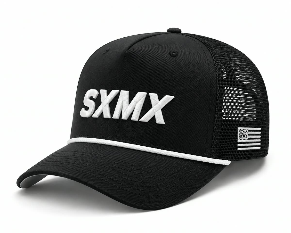 Custom White 3D Logo Trucker Cap with Rope Trim - image 1