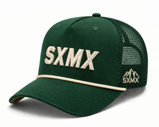 Custom White 3D Logo Trucker Cap with Rope Trim thumb 5