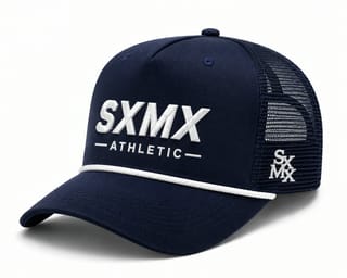 Custom White 3D Logo Trucker Cap with Rope Trim thumb 6