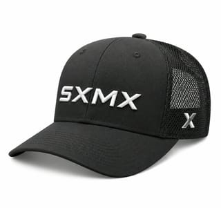 Custom Olive X Patch Trucker Cap with Black Mesh thumb 2