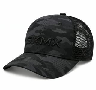 Custom Olive X Patch Trucker Cap with Black Mesh thumb 5