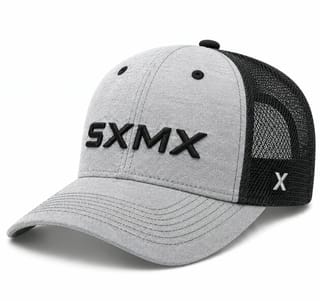 Custom Olive X Patch Trucker Cap with Black Mesh thumb 6