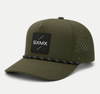 Custom Suede Perforated Camp Cap with Speckled Rope thumb 5